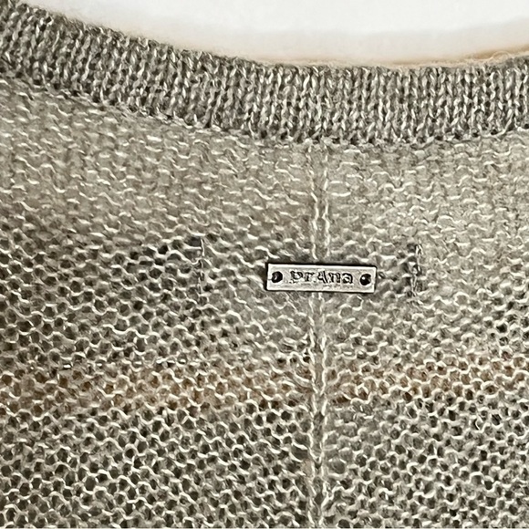 𝅺PRANA Shelby Wool Blend Poncho Fringe Sweater Size Small - Picture 9 of 11